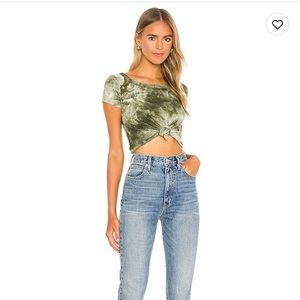 Lovers + Friends Bianca Top in Tie Dye Green